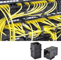 CMYKZONE Cat6 Patch Panel 24 Port 1U Rack - RJ45 Hálózati Kábel Rendező Keret, Kábelvezető Konzollal, Gyors és Stabil Adatátvitel Otthoni és - 24 Port 1U Rack Snap-in 3