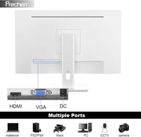 Prechen 23,8" FHD Monitor - Fehér Keret Nélküli Gamer Képernyő, 75Hz, VA Panel, 1920x1080, HDMI/VGA, 4ms, VESA, Szemkímélő Technológia, Irod 5