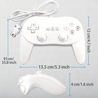 Nintendo Wii Vezetékes Klasszikus Kontroller Pro - Fehér OSTENT Gamepad 7