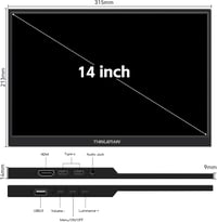 Thinlerain 14" Hordozható Érintőképernyős Monitor - Full HD IPS Kijelző, USB-C/HDMI Csatlakozás, 10 Pontos Érintés, PC/Laptop Kiegészítő 4