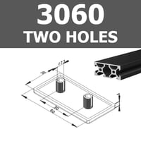 HJYZY 30x60mm-es ABS Műanyag Végzáró Sapka Alumínium Profilhoz, 35 db-os Csomag 2