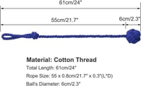 Elegáns kék függönykötő szett - 2 db, 60 cm-es kötél 7