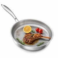 Abijan rozsdamentes acél serpenyő 28 cm, halpikkelyes felület, 18/10 acél, indukciós — Indukciós fedő nélkül (állapot: lásd a 2. képet) 1