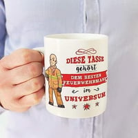 Tűzoltóknak szánt Mugffin bögre német felirattal 5