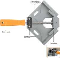 Housolution 90 Fokos Sarokszorító Készlet - 4 db Alumínium Egykezes Derékszögű Asztalos Szorító Állítható Forgó Pofával Képkeretekhez, Famun 7