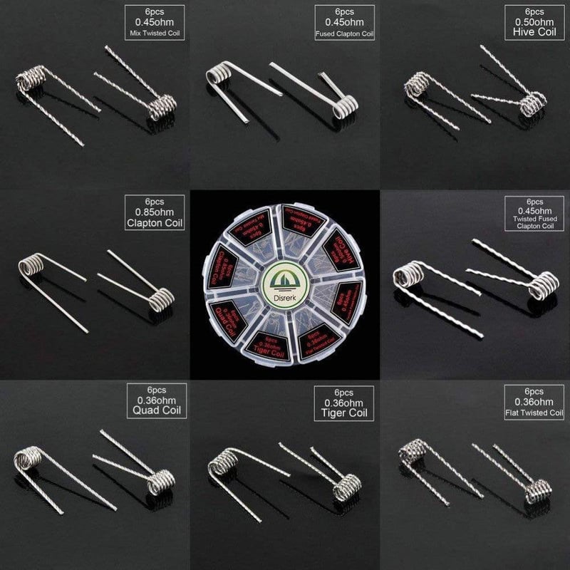 Audel 8in1 E-cigi Coil Szett - 48db Fused Clapton Tekercs RDA/RBA/RDTA-hoz