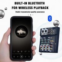 Weymic F7 Professzionális Keverőpult 7 Csatornával - USB Audio Interfész, Sztereó Hangszínszabályzó DJ, Színpad, Karaoke Használatra 10
