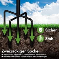 DAAS24 2 az 1-ben madárfürdő és etetőállomás, 26 cm tál, 83 cm állvánnyal, téli használatra 4