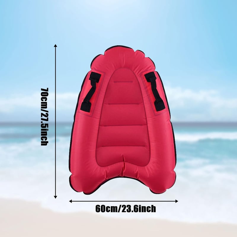 Feliciay Felfújható Piros Bodyboard Úszódeszka Fogantyúkkal Gyerekeknek és Felnőtteknek