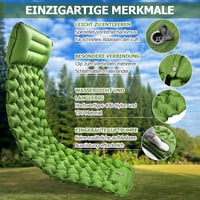 Amtake Önfelfújó Kempingmatrac 10 cm - Vízálló, Ultrakönnyű Hálózsák Alátét Beépített Lábpumpával - Túrázáshoz, Kempingezéshez, Strandolásho 2