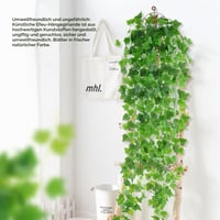 Sada 2 umelých závesných rastlín DabbOo, umelý brečtan, závesné rastliny, umelé kvety, dekorácia na balkón, záhradu, svadbu, zelená dekorácia do závesného košíka 3