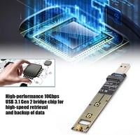 M.2 NVME SSD USB 3.1 Adapter - Gyors SSD Átalakító Kártya PCIe Kompatibilis 6
