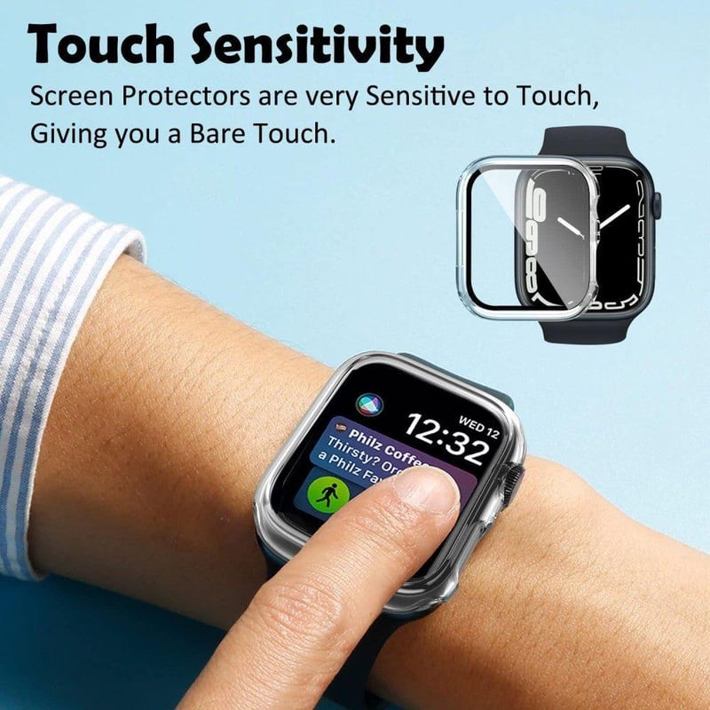Apple Watch 45mm Edzett Üveg Védőfólia - 2db, Series 7/8 Kompatibilis