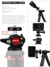 GorillaPod jellegű flexibilis állvány okostelefonhoz és kamerához, 360°-os fejjel 3