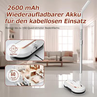 AlfaBot S2 Vezeték Nélküli Elektromos Felmosó, Permetező Funkcióval és LED Világítással, Padlótisztító Többféle Felülethez 6