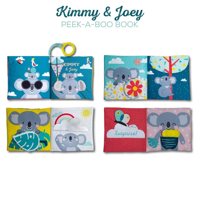 Taf Toys Joey Koala Puha Babakönyv - Szürke Textil Fejlesztő Játék Babáknak, 100g, Elemek Nélkül, 2020-as Modell
