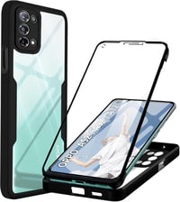 Oppo A52/A72/A92 360°-os átlátszó védőtok beépített kijelzővédővel 1