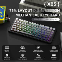 AJAZZ x Attack Shark X85 Mechanikus Gamer Billentyűzet, 75% Vezeték Nélküli, 5 Rétegű Hangtompítás, PBT Billentyűk, RGB, Hot-Swap, PC/Mac 2