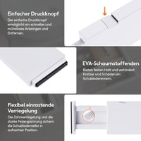 Lifewit 12 db-os állítható műanyag fiókrendező szett, 28-44,5 cm 6