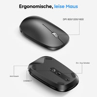 OMOTON Bluetooth Billentyűzet és Egér Mac-hez, Vezeték Nélküli QWERTZ, Szürke - Room grey 15