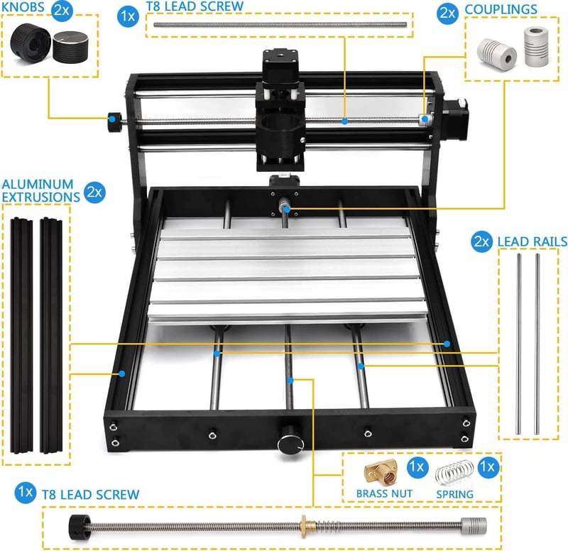 Daedalus 3018 CNC X-Y tengely frissítés és bővítés készlet