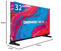 Smart TV Daewoo 32DM85HV 32 inchi HD HDR10 1366x768 Frameless Dolby Audio, serie 2025 3