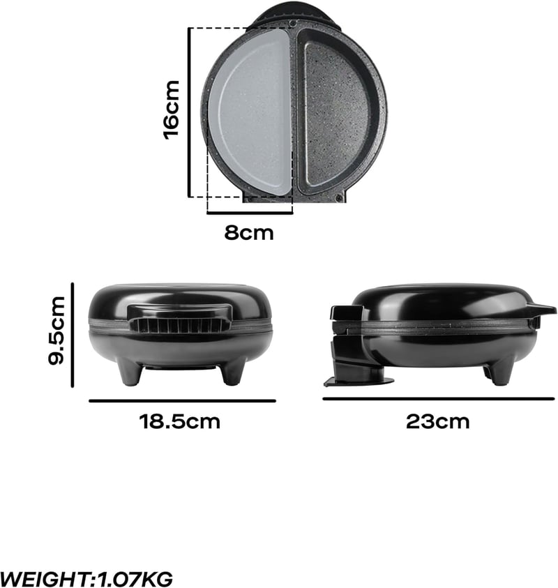 Daewoo SDA1556 750W Omlett Sütő Mély Töltet Nemtapadó Bevonat Rozsdamentes Acél