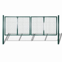 vidaXL Čelična vrtna vrata zelena 300x125 cm - Bez brave, kvake i vijaka, stanje kao novo (stanje: vidi 2. sliku) 1