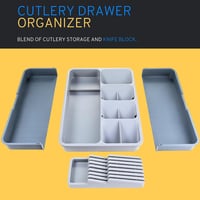 DAFFODILY Bővíthető Evőeszköz Szervező Fiókba, Kés Tartóval, 14 Kés Tárolásához - Tray + Knife Block 6