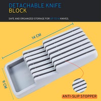 DAFFODILY Bővíthető Evőeszköz Szervező Fiókba, Kés Tartóval, 14 Kés Tárolásához - Tray + Knife Block 4