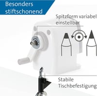 Dahle 133 Ceruzahegyező 11,5 mm átmérőjű ceruzákhoz - grey/black, Single 5
