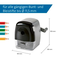 Manuálne strúhadlo na ceruzky Dahle 133 – do priemeru ceruzky 11,5 mm – zelená/biela 2