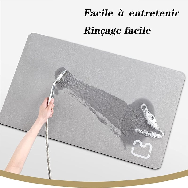 Dai Lufei csúszásmentes mikroszálas fürdőszobai szőnyeg 60x90cm bézs