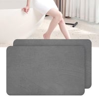 Set covorașe de baie din diatomit Dai Lufei, 2 buc., gri închis, cu uscare rapidă, antiderapante, super absorbante, din piatră naturală de diatomee 1