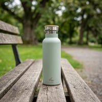 Daikoku dvojstenná nerezová termoska – pastelovo zelená, 500 ml – s dvoma uzávermi, na teplé aj studené nápoje 2