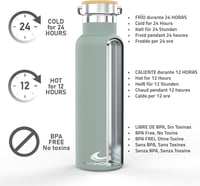 Daikoku dvojstenná nerezová termoska – pastelovo zelená, 500 ml – s dvoma uzávermi, na teplé aj studené nápoje 3