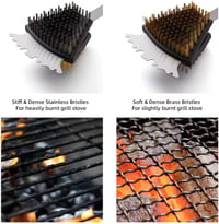 DAILY KISN Kétoldalas Grillkefe 42cm Rozsdamentes Acél és Sárgaréz Sörtékkel 3
