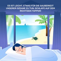 Dailydream Memory Foam Matracvédő 140x190 cm - 5 cm Vastag Ergonomikus Fedőmatrac, Mosható, Clean Ocean Modell, Kényelmesebbé Teszi a Kemény 7