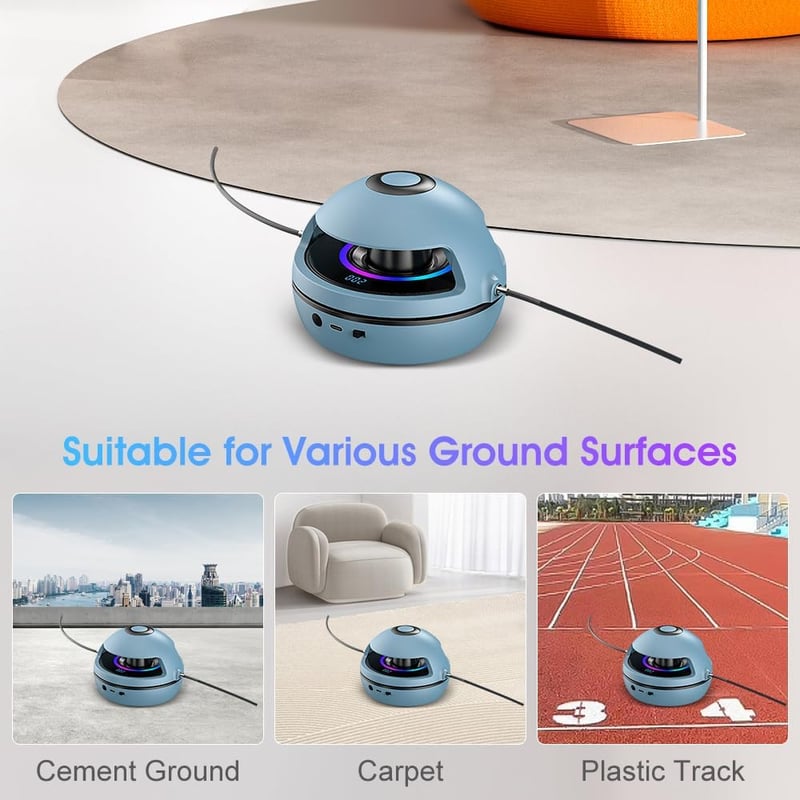 Coardă de sărit inteligentă DAJASD cu afișaj LED, conectivitate Bluetooth, 10 trepte de viteză