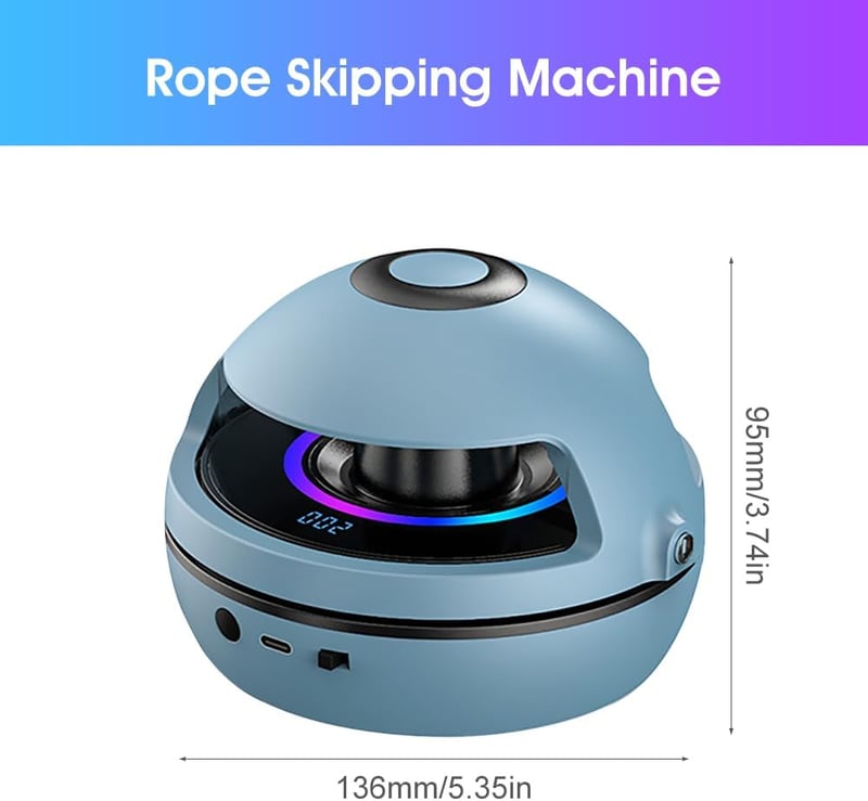 Coardă de sărit inteligentă DAJASD cu afișaj LED, conectivitate Bluetooth, 10 trepte de viteză
