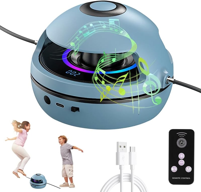 Coardă de sărit inteligentă DAJASD cu afișaj LED, conectivitate Bluetooth, 10 trepte de viteză