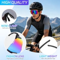 Cyklistické okuliare DAJASD 3 ks, polarizačné športové slnečné okuliare s ochranou UV400, vetruodolné cyklistické okuliare pre mužov a ženy, na rybolov 4