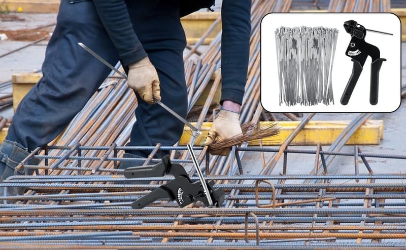 DAJAVE 200db rozsdamentes fém kábelkötegelő + 1db fogó szett 4,6x250mm