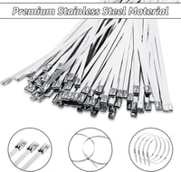 DAJAVE 200db rozsdamentes fém kábelkötegelő + 1db fogó szett 4,6x250mm 4