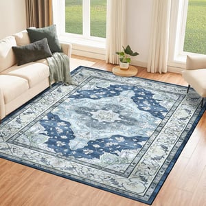 DAJAVE tepih 160x230 cm, kratki flor, protuklizni, za dnevni boravak spavaću sobu blagovaonicu, sivi
