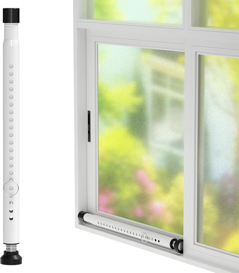 DAKEPOLE 120 cm Ablaksín Biztonsági Rúd Csúszóajtó Védelem Fehér