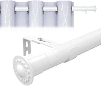 DAKEPOLE 76-140 cm Állítható Fehér Fém Függönyrúd Sötétítő Függönyökhöz, 2,8 cm Átmérőjű Dekoratív Karnis Hálószobába, Nappaliba 1