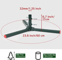 DAKEPOLE Karácsonyi Fa Állvány 30mm Zöld Stabil Tartó 5