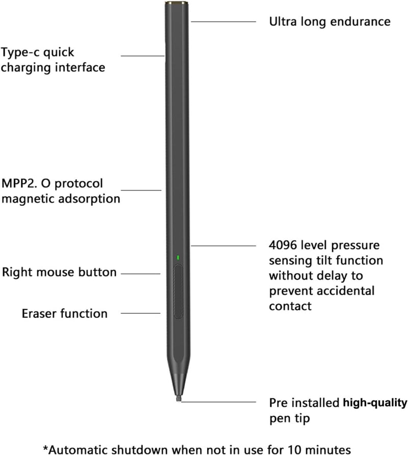 Dakexiong C581S MPP 2.0 digitális toll HP Pavilion Envy Spectre x360 4096 nyomásérzékenység