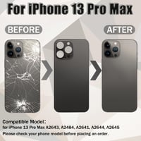 Náhradné zadné sklo Dakexiong pre iPhone 13 Pro Max, grafitovo sivá farba, vrátane súpravy náradia na opravu 4